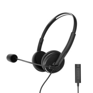 Energy Sistem Headset Office 2+, komunikační sluchátka s mikrofonem, ovládání hlasitosti a