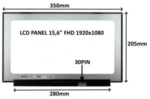 LCD PANEL 15,6" FHD 1920x1080 30PIN MATNÝ IPS / BEZ ÚCHYTŮ
