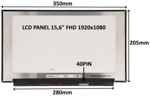LCD PANEL 15,6" FHD 1920x1080 40PIN MATNÝ IPS 120HZ / BEZ ÚCHYTŮ