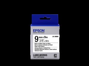 Epson Label Cartridge Strong Adhesive LK-3WBW Black/White 9mm (9m)