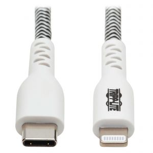Tripplite Kabel USB-C 2.0 / Lightning, s LED diodou, MFi, (Samec/Samec), odolný kabel, 3.0