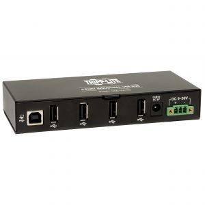 Tripplite Rozbočovač 4x USB 2, průmyslový, odolnost ESD 15kV, kovové pouzdro, možnost mont