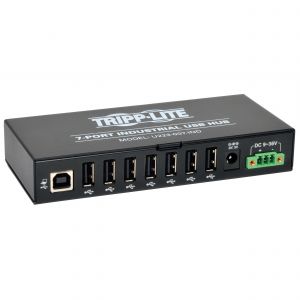 Tripplite Rozbočovač 7x USB 2, průmyslový, odolnost ESD 15kV, kovové pouzdro, možnost mont
