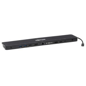 Tripplite Dokovací stanice USB-C/3x displej,HDMI 4K,DP,VGA,USB3.2 G1,USB-A/C,GbE,100W nabí