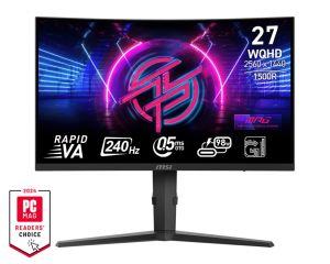 MSI Gaming monitor MPG 275CQRXF 27" Rapid VA zakřivený/2560x1440 WQHD/240Hz/0,5ms/2XHDMI/D