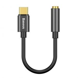 Baseus audio adaptér z USB-C na Jack 3,5mm černý
