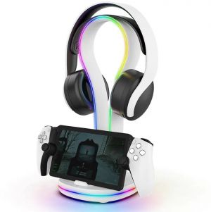 iPega P5P23 Nabíjecí RGB Stojan pro Playstation Portal Remote Player s Držákem na Sluchátk