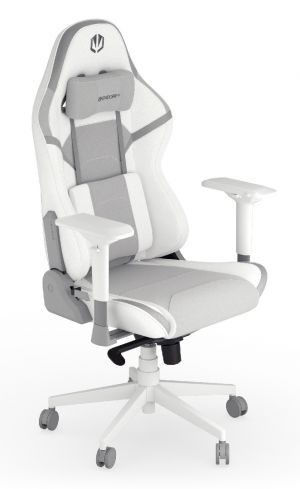 Endorfy herní židle Scrim OWH/kůže + textil/bílá