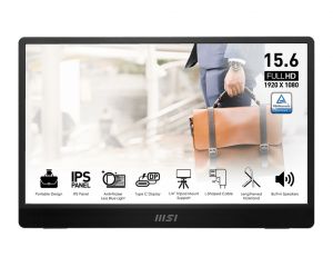 MSI LCD PRO MP161 E2U, 15.6", IPS, FHD, 60Hz, 4ms, Black
