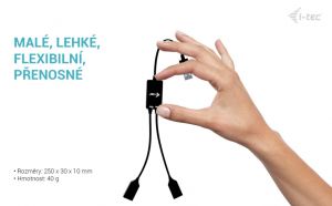 i-tec USB-A Cable HUB 2 port (2x USB-A)