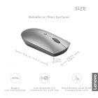 Lenovo Yoga Bluetooth Silent Mouse (Tidal Teal) = BT silent Yoga myš, modrozelená