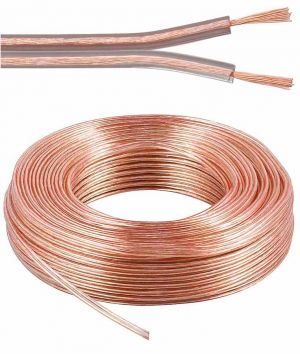 PremiumCord Kabely na propojení reprosoustav 99,9% měď 2x1,5mm2 25m