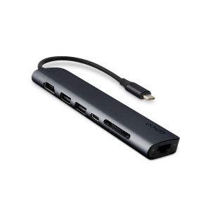 Epico 7v1 hliníkový USB-C 8K hub - inkoustová