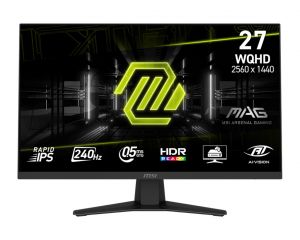 MSI Gaming monitor MAG 274QF X24 27" Rapid IPS/2560x1440 WQHD/240Hz/0,5ms/2xHDMI/DP/černá