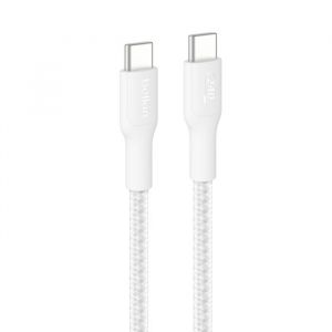 BELKIN kabel USB-C 240W oplétaný 3m bílý