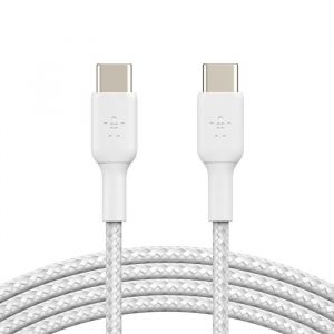 BELKIN BOOSTCHARGE USB-C kabel oplétaný 2m bílý