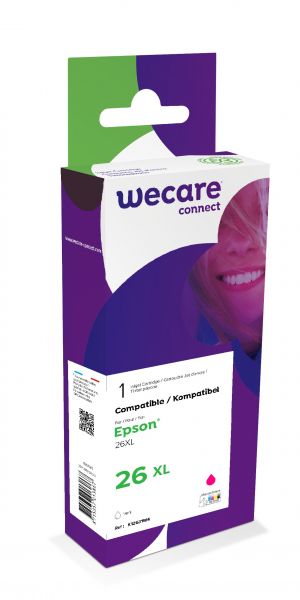 WECARE ARMOR ink kompatibilní s EPSON C13T26334010,červená/magenta