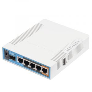 MikroTik RB962UiGS-5HacT2HnT, hAP ac, 5x LAN, 2.4+5Ghz, 802.11b/g/n/ac, ROSL4, USB, 1x SFP
