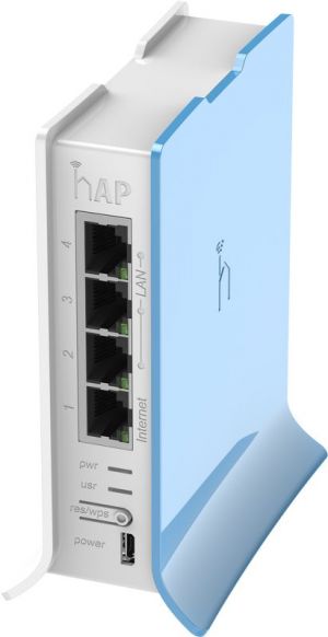 MikroTik RB941-2nD-TC, hAP-Lite, 650Mhz CPU, 32MB RAM, 4xLAN, 2.4Ghz 802b/g/n, ROS L4, cas