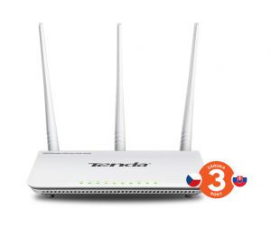 Tenda F3 (F303) WiFi N Router 802.11 b/g/n, 300 Mbps, WISP, Universal Repeater, 3x 5 dBi a
