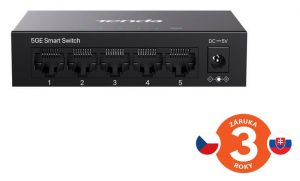 Tenda TEG2205D Websmart L2 cloud managed switch, 5x 10/100/1000 Mbps, Kov, Fanless - bez v
