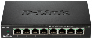 D-Link DES-108/E 8-port 10/100 Metal Housing Unmanaged Desktop Switch