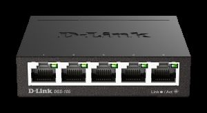 D-Link DGS-105/E 5-port 10/100/1000 Gigabit Metal Housing Desktop Switch