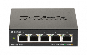 D-Link DGS-1100-05V2/E 5-Port Gigabit Smart Managed Switch- 5-Port 100BaseTX Auto-Negotiat