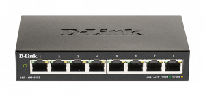 D-Link DGS-1100-08V2/E 8-Port Gigabit Smart Managed Switch- 8-Port 100BaseTX Auto-Negotiat