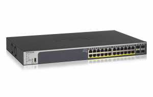NETGEAR 24-Port Gigabit PoE+ (190W) SmartManaged Pro Switch with 4 SFP Ports