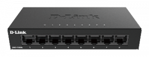 D-Link DGS-108GL/E "8-Port Gigabit Ethernet Metal Housing Unmanaged Light Switch without I