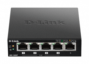 D-Link DES-1005P 5-Port Fast Ethernet PoE Desktop Switch