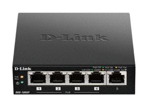 D-Link DGS-1005P 5-Port Desktop Gigabit PoE+ Switch