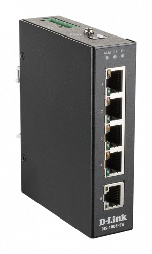 D-Link DIS-100E-5W 5 Port Unmanaged Switch with 5 x 10/100 BaseT(X) ports