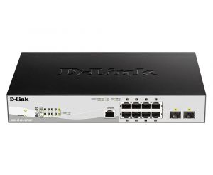 D-Link DGS-1210-10P/ME 8-Port 10/100/1000BASE-T PoE + 2-Port 1 Gbps SFP Metro Ethernet Man