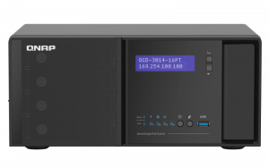 QNAP řízený switch QGD-3014-16PT-8G (16x GbE PoE+, 4core CPU, 4x SATA, 8GB RAM, 2x HDMI, 3