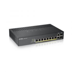 Zyxel GS1920-8HPv2, 10 Port Smart Managed Switch 8x Gigabit Copper and 2x Gigabit dual per