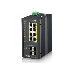 Zyxel RGS200-12P, 12-port Gigabit WebManaged switch: 8x GbE + 4x SFP, PoE (802.3at, 30W), 