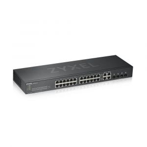 Zyxel GS1920-24v2, 28 Port Smart Managed Switch 24x Gigabit Copper and 4x Gigabit dual per