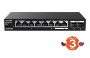 Tenda TEM2010X - Multi-gigabit switch, 8x 2.5G RJ45 + 2x 10G SFP+ port, MAC 16K, ochrana 6