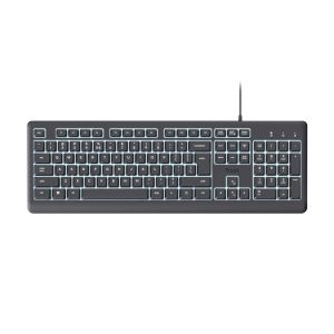 TRUST Primo Illuminated/Drátové USB-C/CZ/SK/Černá