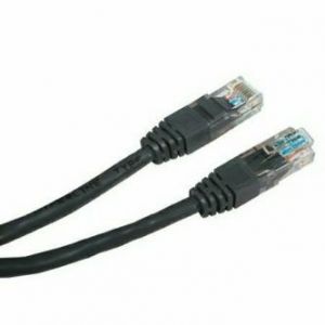Síťový LAN kabel UTP patchcord, Cat.5e, RJ45 samec - RJ45 samec, 3 m, nestíněný, černý, ec