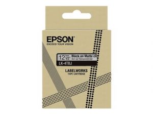 Epson LabelWorks LK-4TBJ - Černá na matné průhledné - Role (1,2 cm x 8 m) 1 kazeta/y závěs