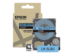Epson LabelWorks LK-5LBJ - Černá na matné modré - Role (1,8 cm x 8 m) 1 kazeta/y závěsný b
