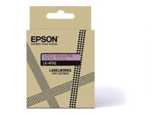Epson LabelWorks LK-4PAS - Světlá růžová/šedá - Role (1,2 cm) 1 kazeta/y páska - pro Label