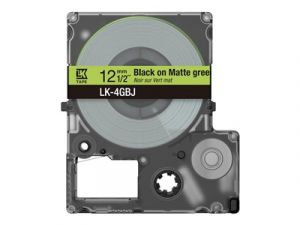 Epson LabelWorks LK-4GBJ - Černá na matné zelené - Role (1,2 cm x 8 m) 1 kazeta/y závěsný