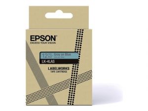 Epson LabelWorks LK-4LAS - Šedá na modré - Role (1,2 cm x 8 m) 1 kazeta/y závěsný box - pá