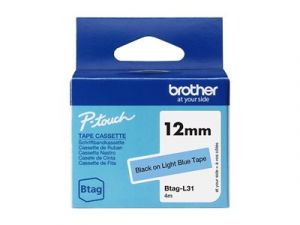 Brother BTAG-L31 - Černá na světle modré - Role (1,2 cm x 4 m) 1 kazeta/y závěsný box - pá