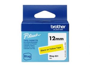 Brother BTAG-631 - Černá na žluté - Role (1,2 cm x 4 m) 1 kazeta/y závěsný box - páska nál