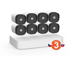 Tenda K8P-4TR - PoE kamerový set 4MPx, 8CH NVR + 8x IP kamera 4MPx IP67, zvuk, web. rozhra